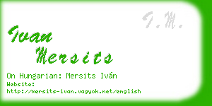 ivan mersits business card